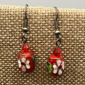 Vintage Cloisonne Earrings